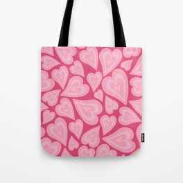 Retro Swirl Love - Shades of pink Tote Bag