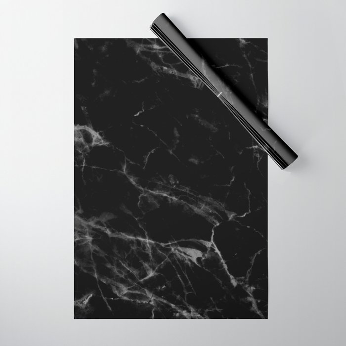Black Marble Wrapping Paper
