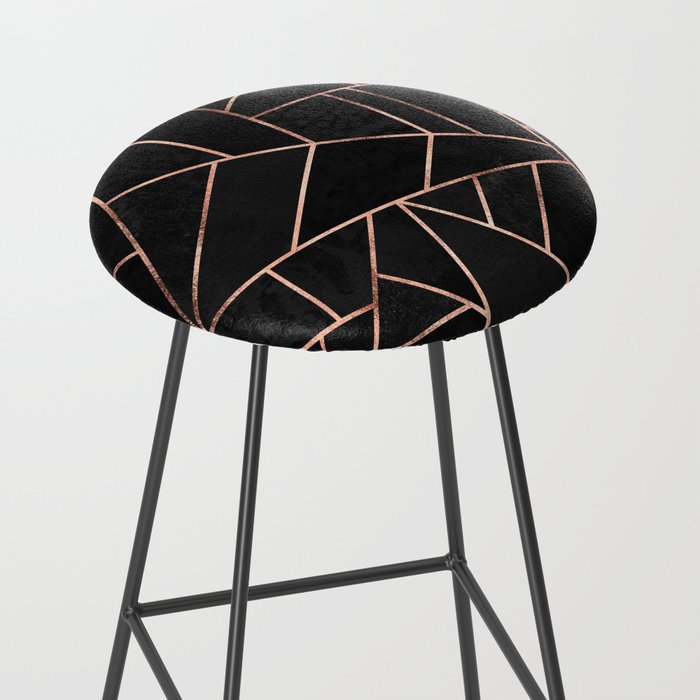 Velvet Black Rose Gold Bar Stool By Elisabethfredriksson Velvet Black Rose Gold Bar Stool By Elisabethfredriksson