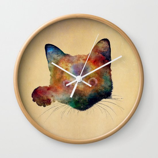 Nebula Cat Wall Clock