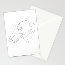 Greyhound - one line drawing Stationery Card