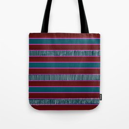 Cranberry and Teal Tote Bag