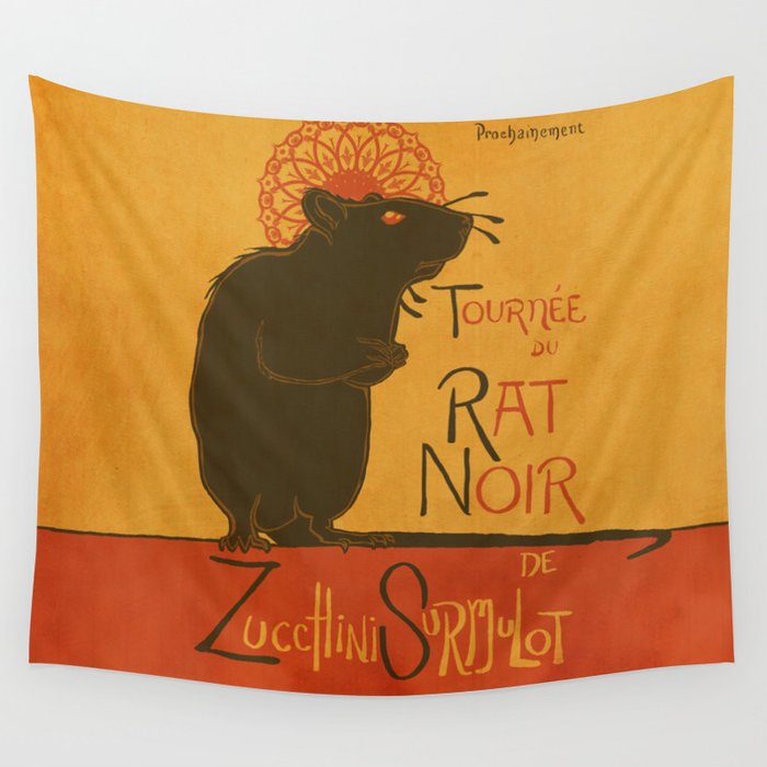 Le Rat Noir Wall Tapestry