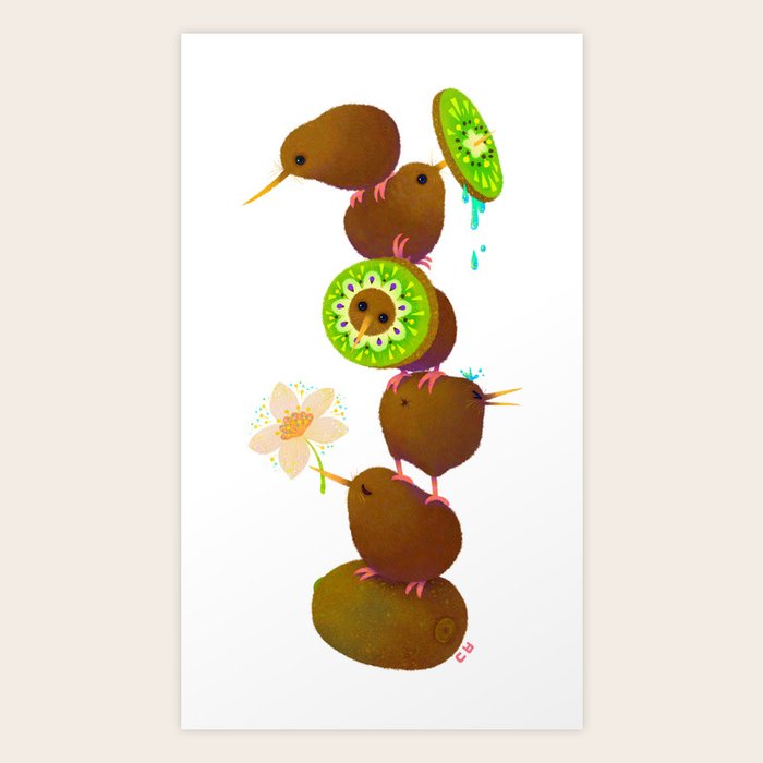 Kiwi Art Print by pikaole Society6