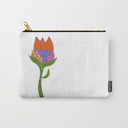 Single Multicolor Flower Carry-All Pouch