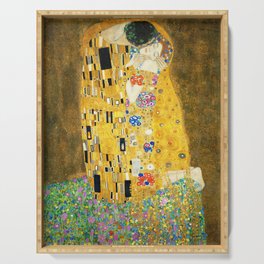 Gustav Klimt The Kiss Serving Tray
