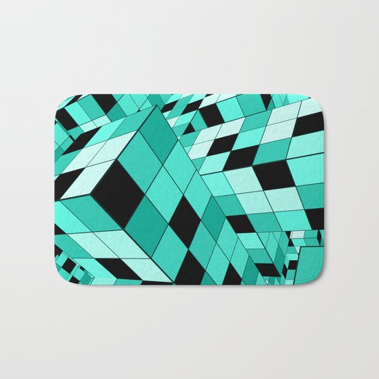 Rubik series 1, mint Bath Mat