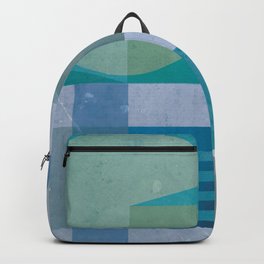 Abstract blue city Backpack