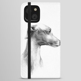 Delicate Italian Greyhound portrait iPhone Wallet Case