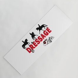 Dressage Life in Black & Red Yoga Mat