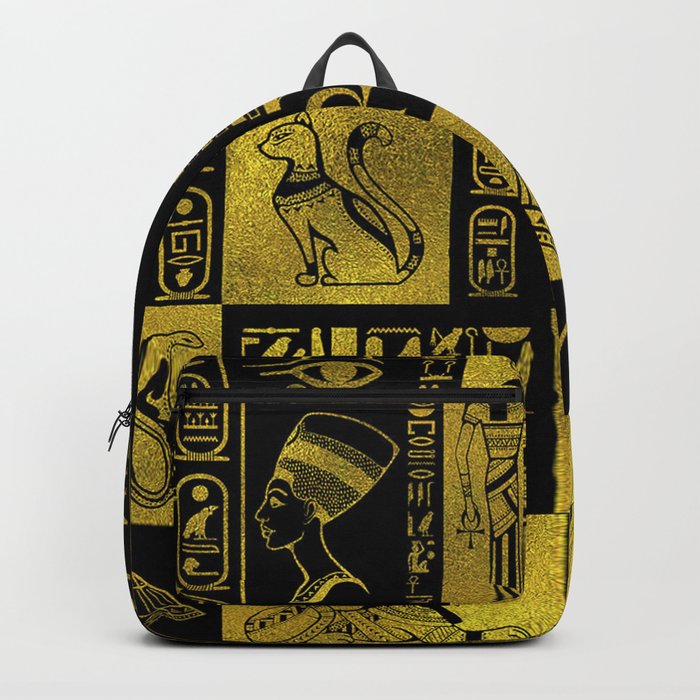 Ancient Egyptian Sphinx Anubis Hieroglyph Backpack