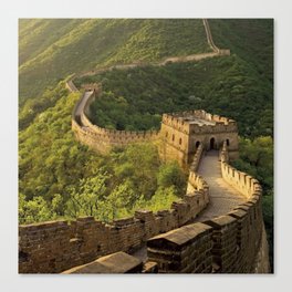 China Photography - Sunset Shining On The Great Wall Of China Canvas Print