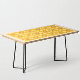 Abstraction_DAISY_YELLOW_FLORAL_BLOSSOM_PATTERN_POP_ART_1207A Coffee Table