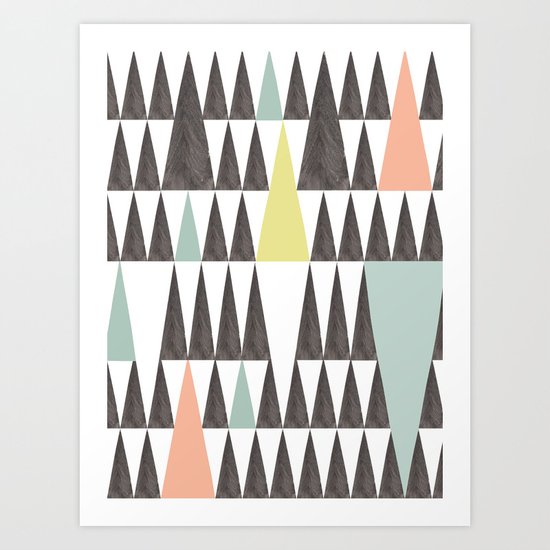 Triangle pattern Art Print