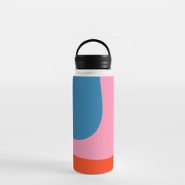 Triple Wave Modern Minimalist Pattern in Pop Colors Water Bottle