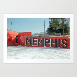 I Heart Memphis (Snow Day Edition) Art Print