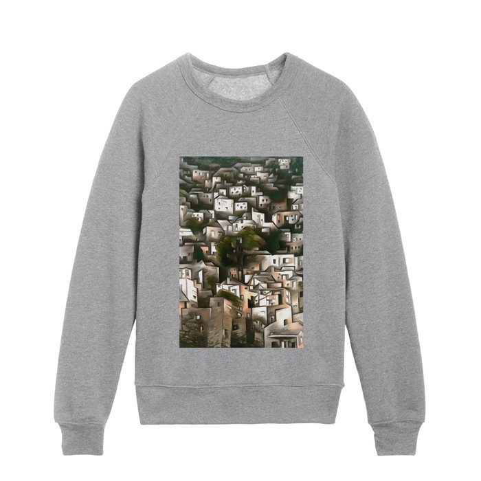 Abandoned Village Of Kayakoy Fethiye Landscape Art Kids Crewneck