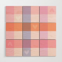 Love check in pastel candy Wood Wall Art