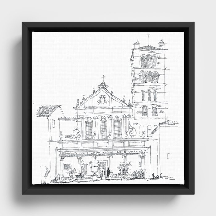 Basilica di Santa Cecilia in Trastevere Framed Canvas