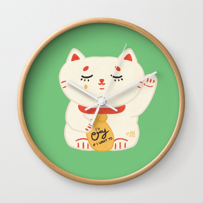 I'll Cry If I Want To | Lucky Cat | Chinatown Confessions Wall Clock