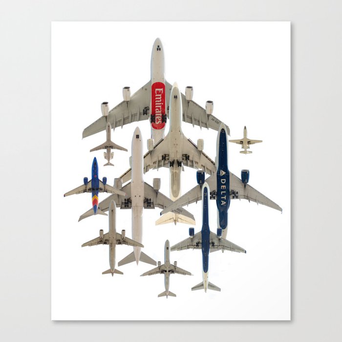 Commercial Airplane Composite LAX Canvas Print