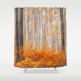 orange autumn Shower Curtain