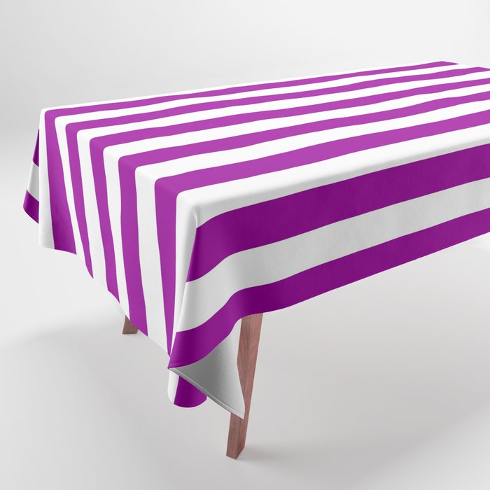 STRIPES DESIGN (PURPLE-WHITE) Tablecloth