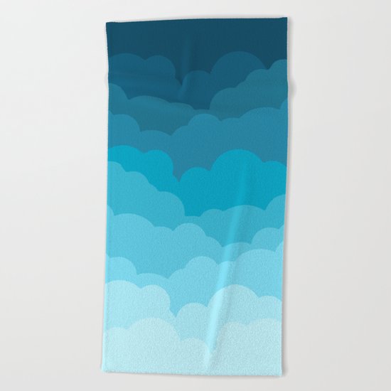 Gradient Clouds Beach Towel
