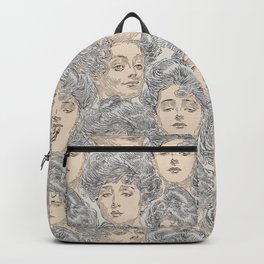Vintage Beauty Repeat Pattern Backpack