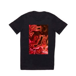 Red Wooden Pattern T Shirt