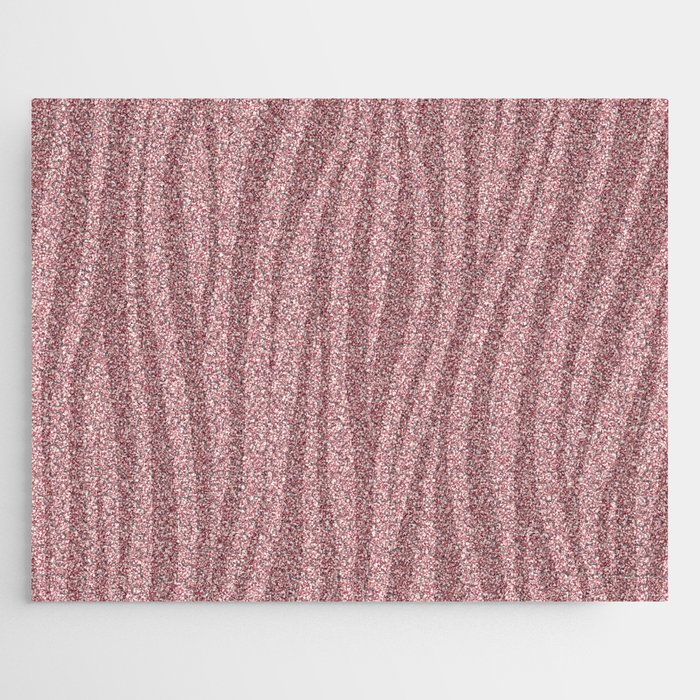 Pink Glitter Zebra Jigsaw Puzzle