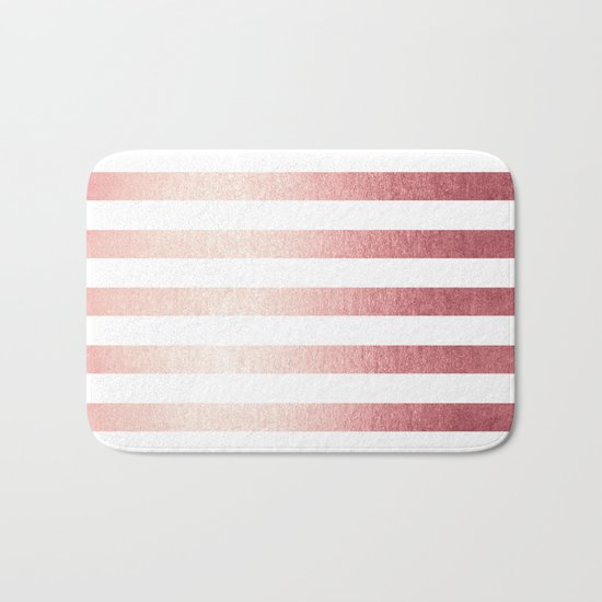 Simply Striped Rose Gold Twilight Bath Mat