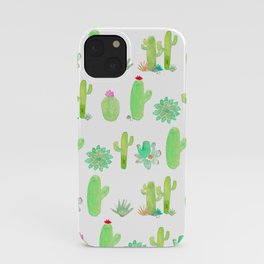 Watercolor Cactus Print iPhone Case