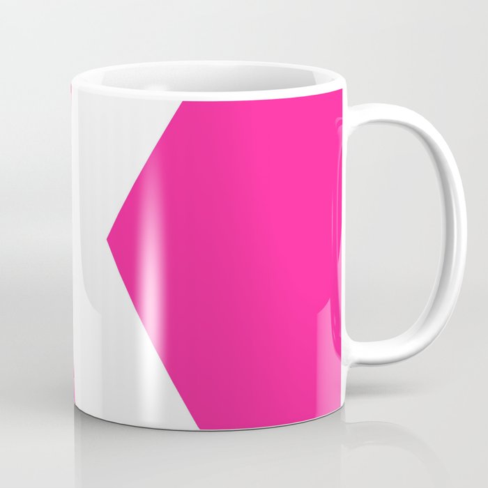 K (White & Dark Pink Letter) Coffee Mug
