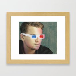 Leonardo DiCaprio watching in 3D Framed Art Print