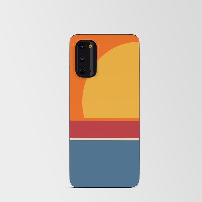 SummerSun - Minimalistic Sunset Colorful Retro Geometric Design Art Pattern Android Card Case
