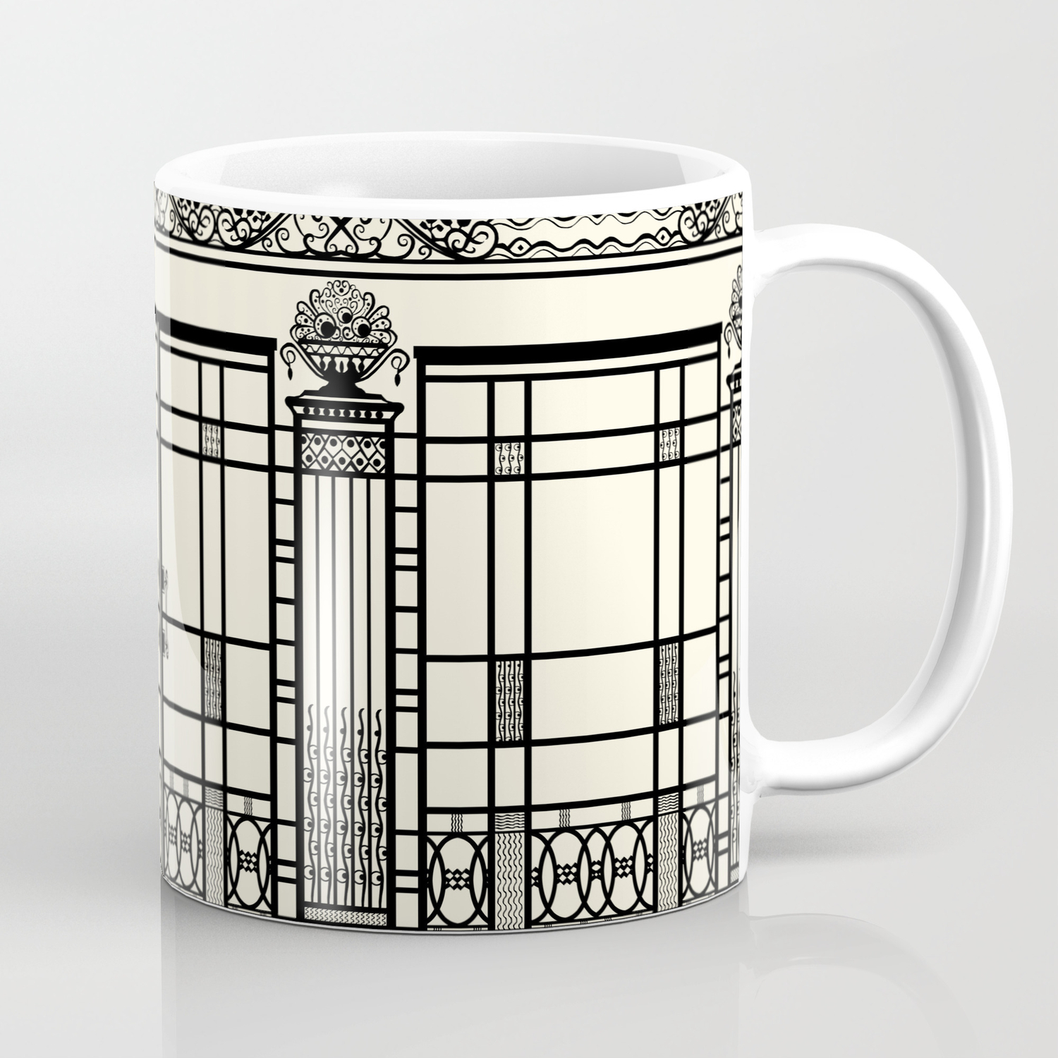 Art Nouveau inspired mug