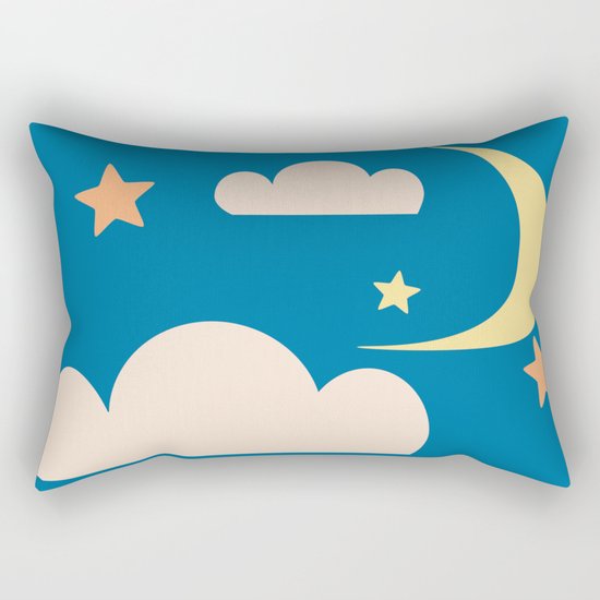Moon light blue Rectangular Pillow