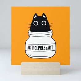 Antidepressant Cat Mini Art Print
