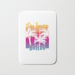 San Ignacio Belize Bath Mat | Sanignacio, Graphicdesign, Sunset, Sanignaciobelize, Belize, Vintage 