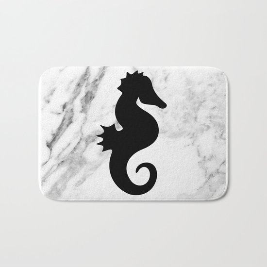 Marble seahorse Bath Mat