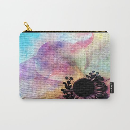 Abstract anemone one colorful watercolor Carry-All Pouch