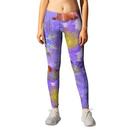 Cranioclasty Nightmare Flowers  ID:16165-060316-03481 Leggings | Pattern, Colorscheme, Subdivisions, Other, Watercolor, Puttogether, Abstract, Fictional, Paintingpiece, Pie In The Skyapartmentcharm 