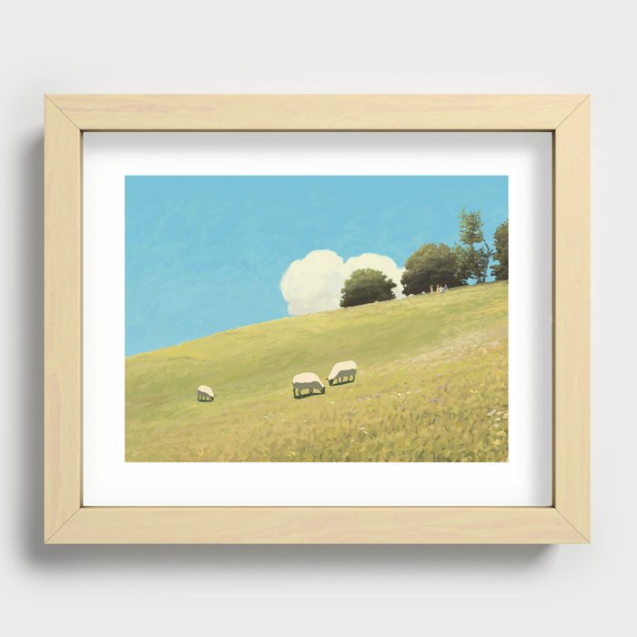 Manorism - Sheep Recessed Framed Print