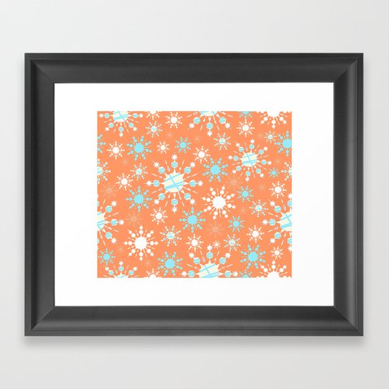 Orange Blizzard Framed Art Print