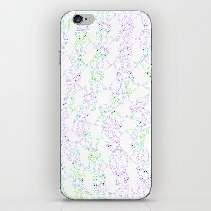 angry criminal cat pattern color iPhone Skin
