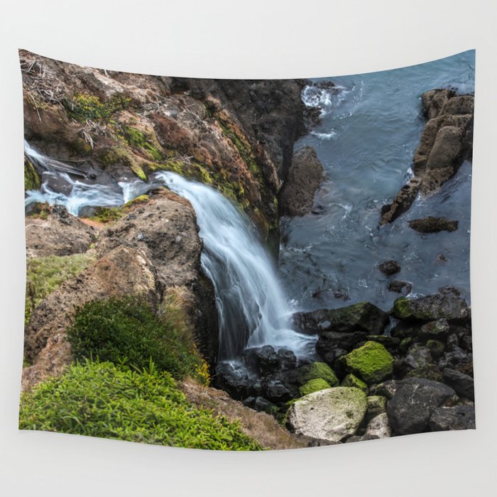 Ocean Waterfall Oregon Coast Wall Tapestry by John Minar Fine Art Photography  Society6