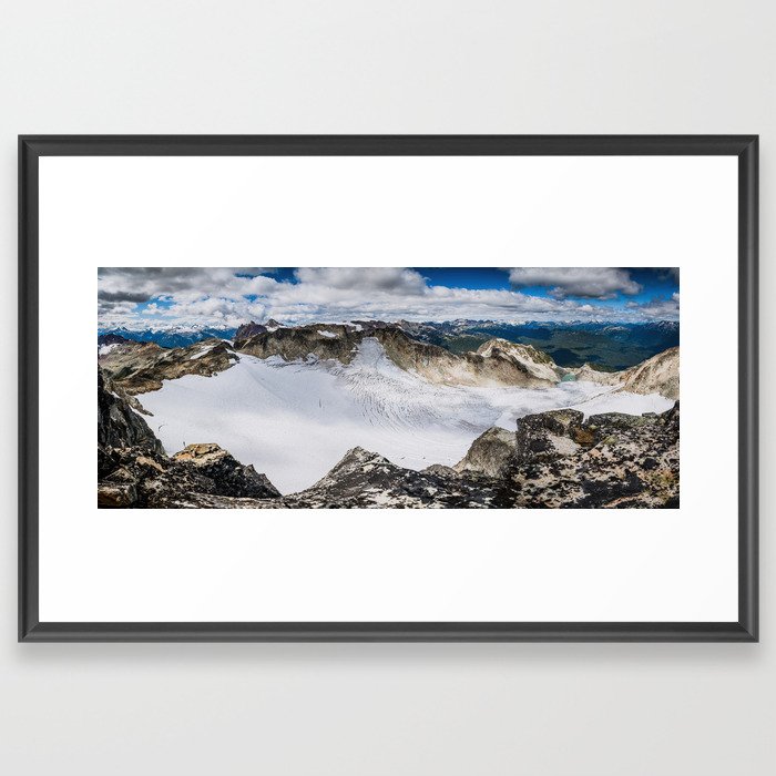Brandywine Mountain Glacier Ice-field Lookout Panorama near Whistler, British Columbia, Canada Framed Art Print