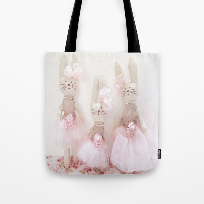 Bunnies Pretty in Pink Tote Bag
