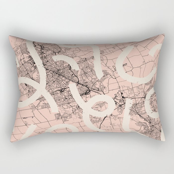 Canada - Kitchener MAP - Artistic City Drawing Rectangular Pillow